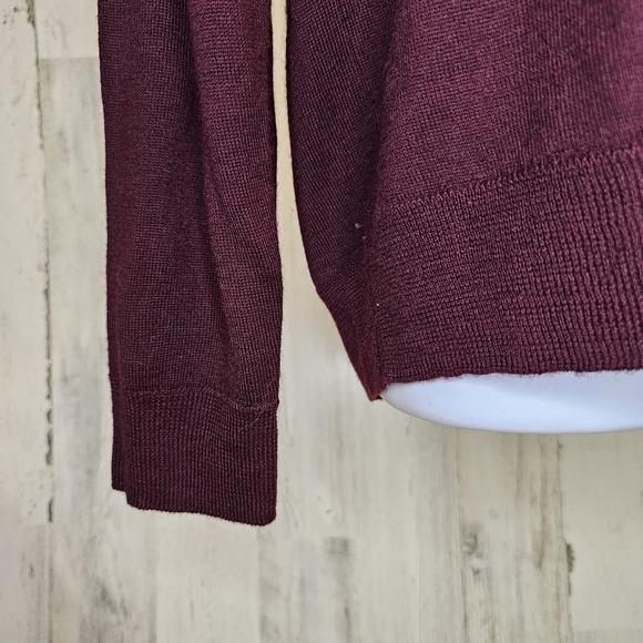 Club Room Men's Soft Red Merino Wool Sweater V-Neck Top Size M Italian Spun Yarn - Picture 3 of 9